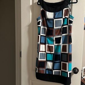 Dress; Multicolor block